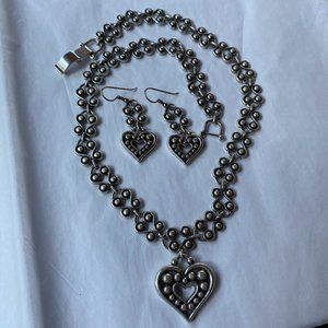 Brighton  Heart Necklace and earrings